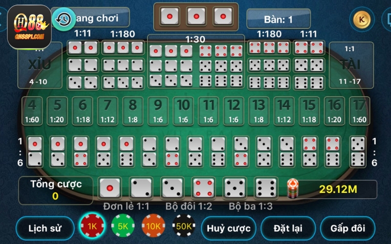 Nhiều ưu điểm nổi bật về cả thiết kế, hệ thống và tỷ lệ thưởng trong Tài xỉu QH88