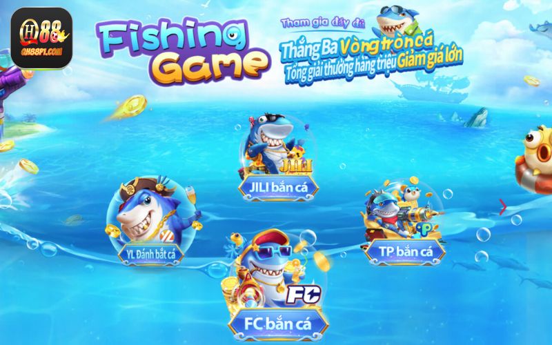Giao diện đại dương 3D chính là yếu tố cuốn hút nhất tại sảnh game