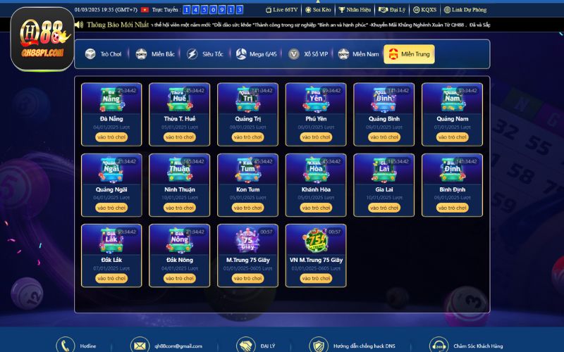 Sân chơi quay thưởng 3 miền luôn cập nhật kết quả nhanh chóng