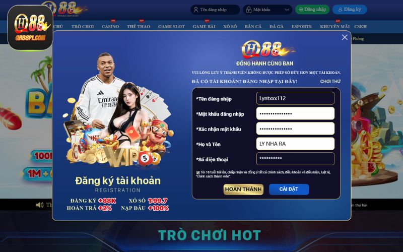 Sau khi điền đầy đủ thông tin rồi nhấn nút “Hoàn thành” để hoàn tất quy trình