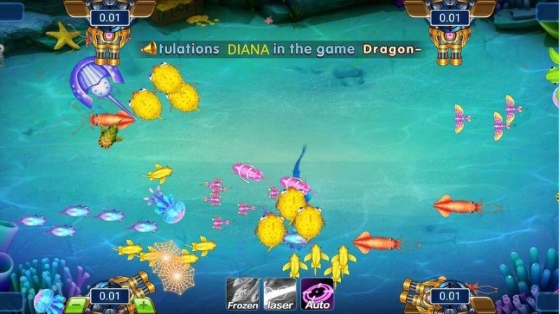 Chú ý những con đang vừa mới bơi ra khỏi bàn chơi